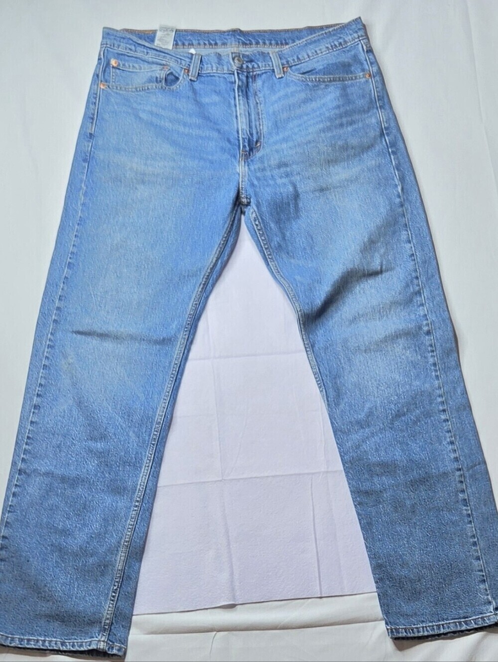 Levi's 505 Regular Fit Jeans Mens 36x32 Blue Straight Stretch Denim ExCond